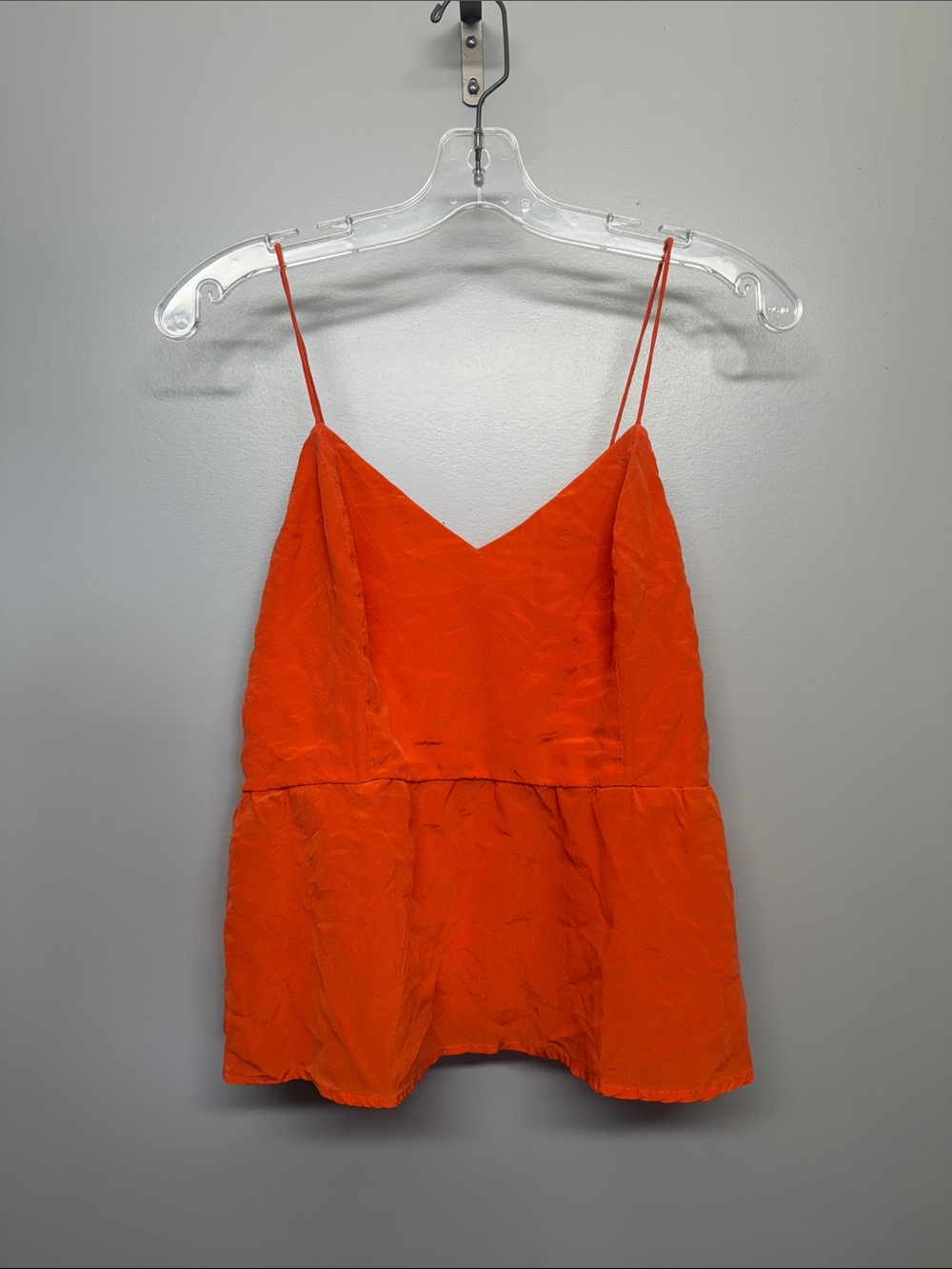 Bella Luxx 100% Silk Bright Orange Cami Top